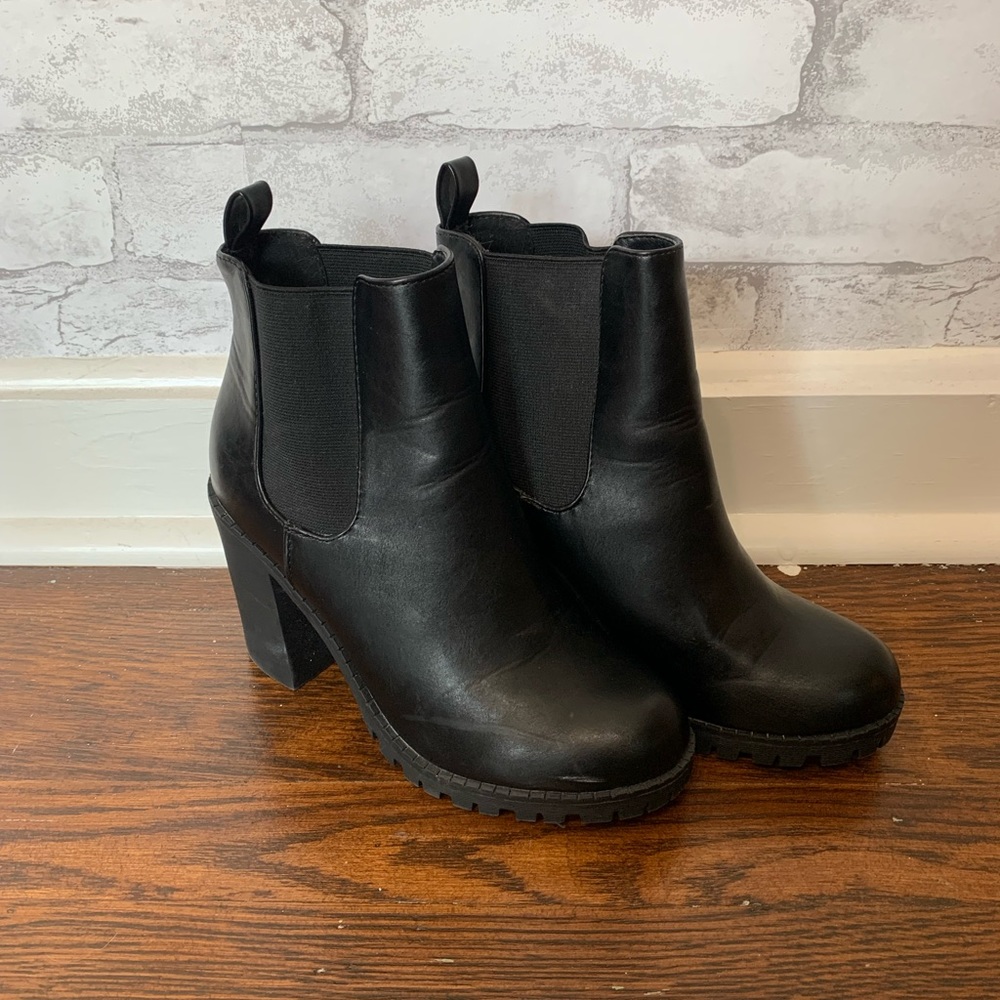 Chunky Heeled Booties